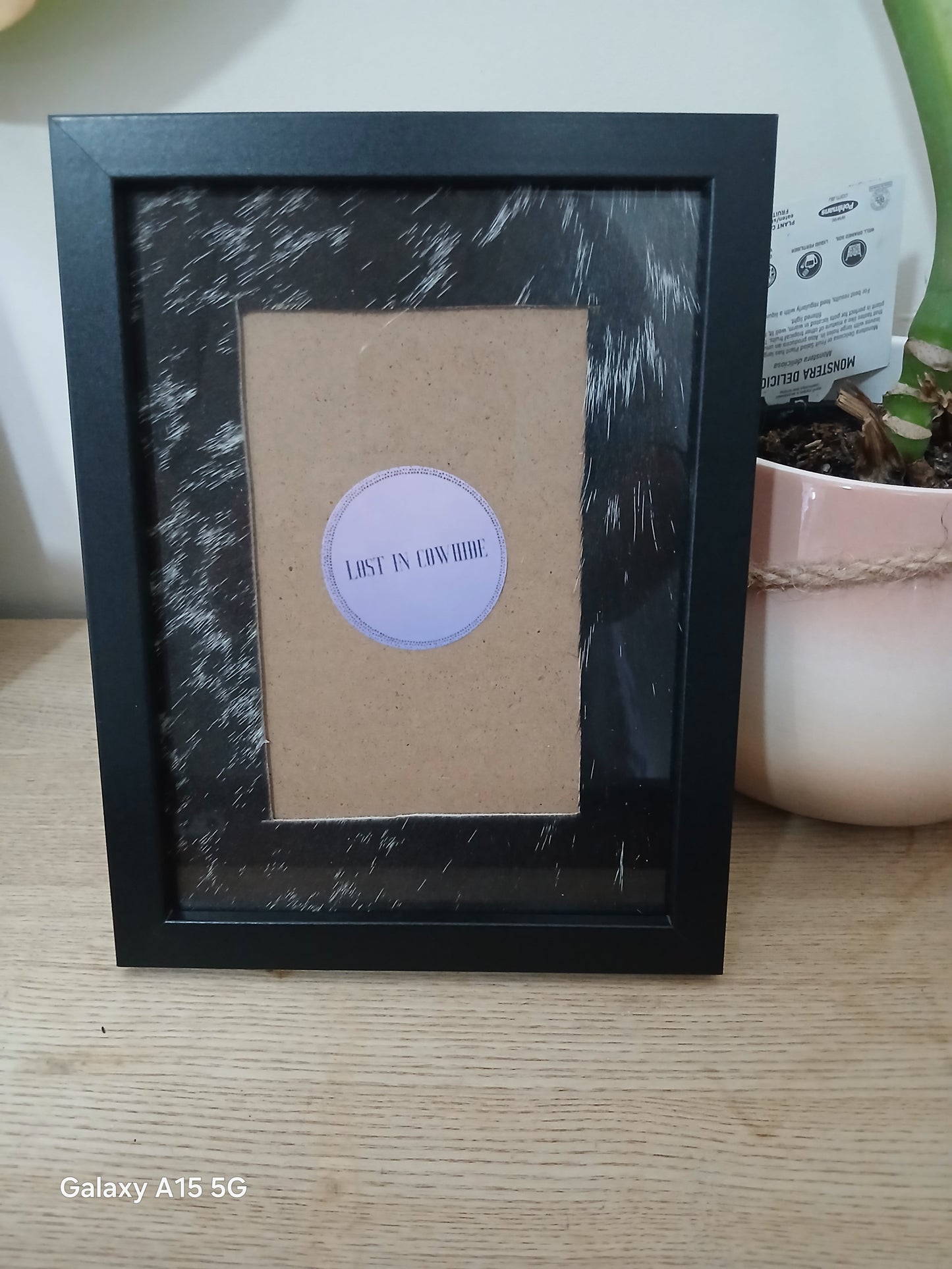 Cowhide frame 4x6"
