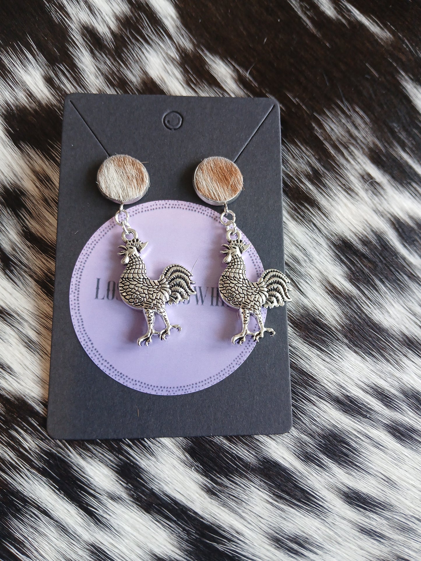 Stud dangle earrings