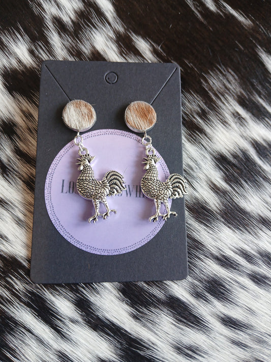 Stud dangle earrings
