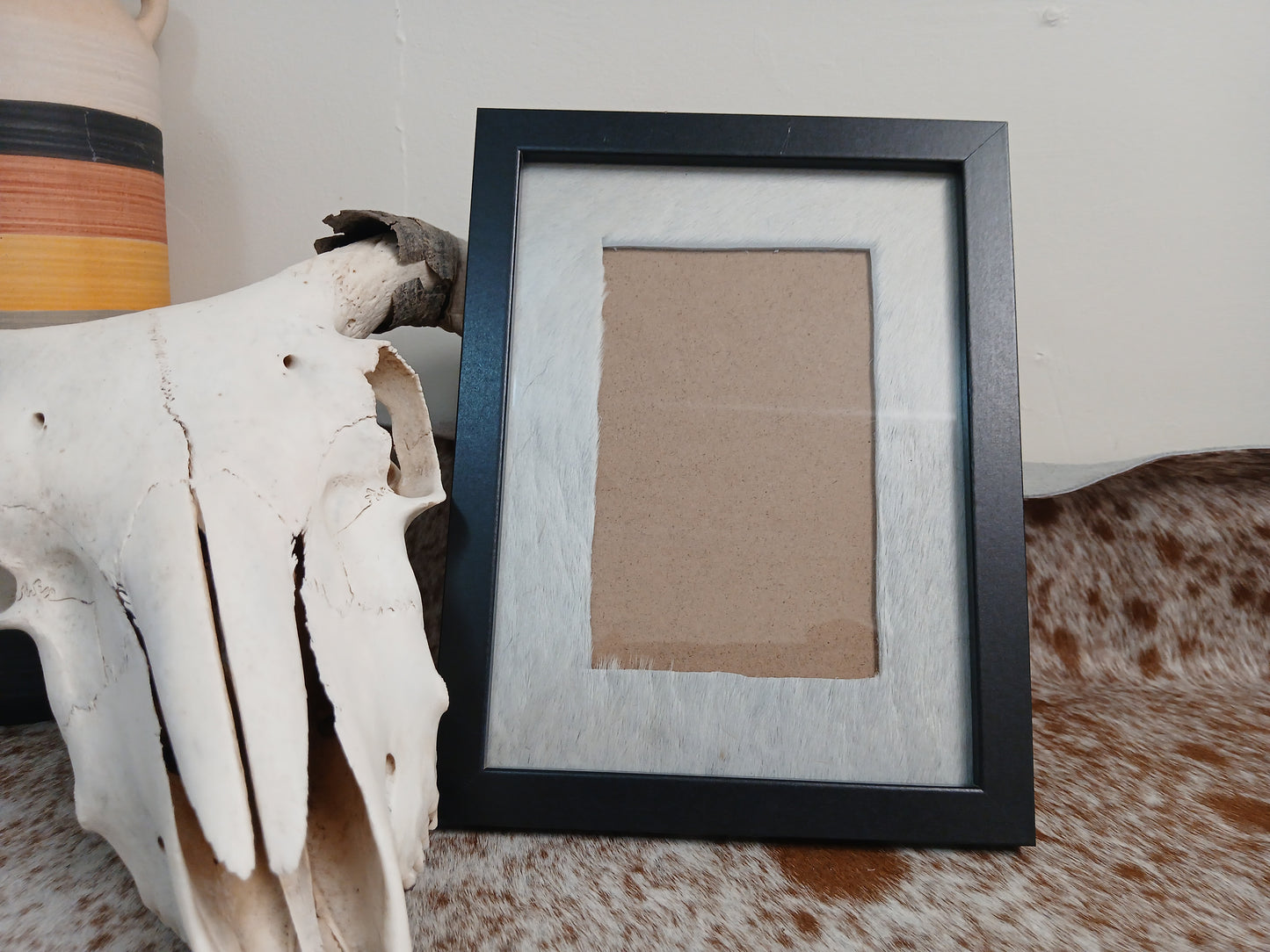Cowhide frame photo size 4 x 6"