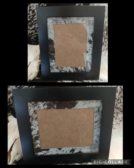 Cowhide frame photo size 6x8"