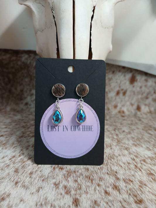 Stud dangle earrings
