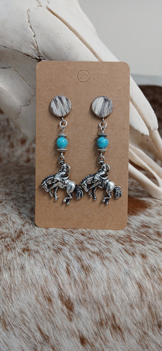 Stud dangle earrings