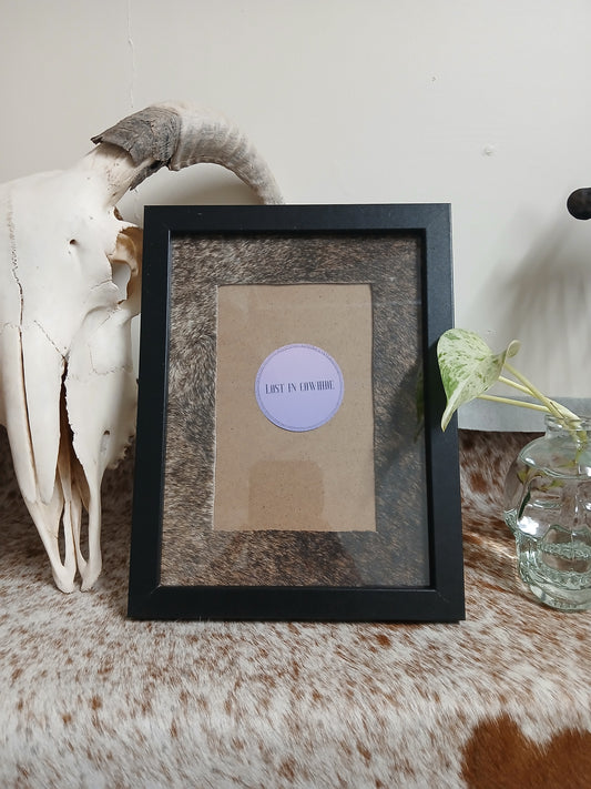 Cowhide frame photo size 4x6"