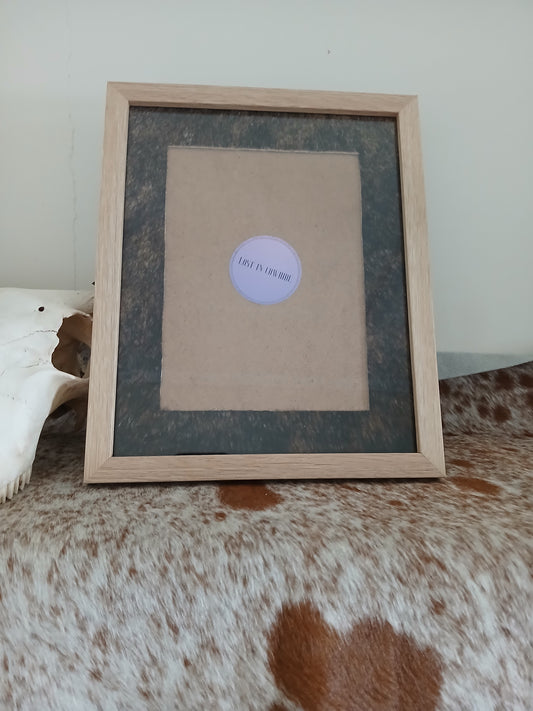 Cowhide frame photo size 5x7"