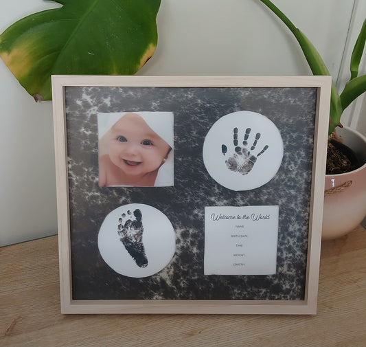 Cowhide Baby memory frame