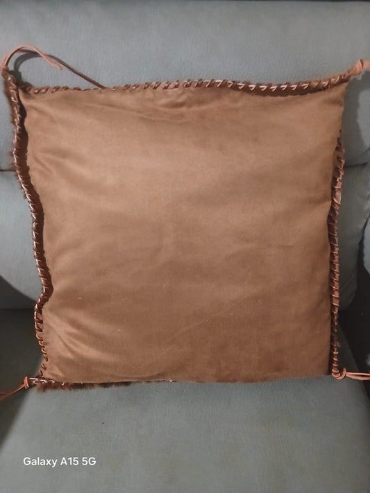 Brindle cowhide cushion
