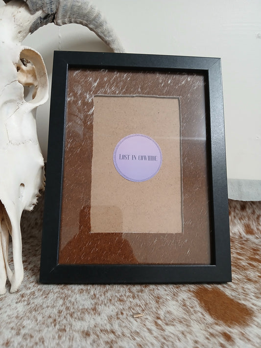 Cowhide frame photo size 4x6"