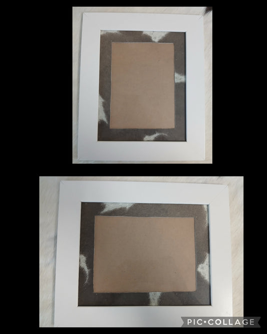 Cowhide frame photo size 6 x 8"