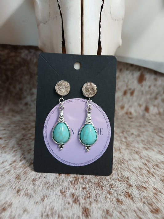 Stud dangle earrings