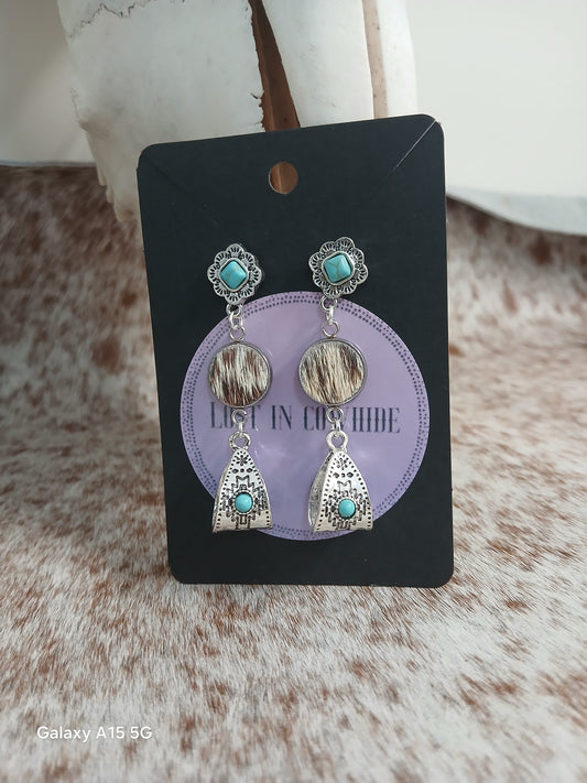 Stud dangle earrings