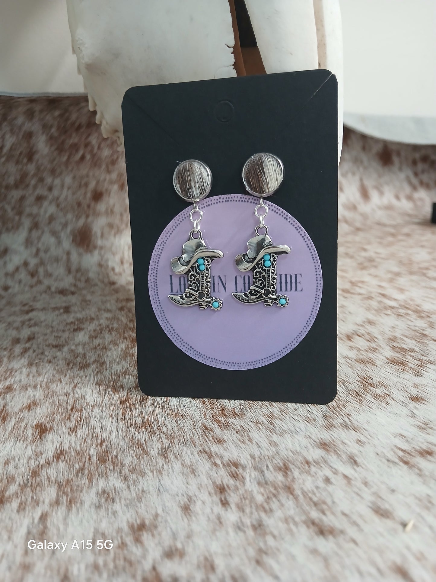 Stud dangle earrings