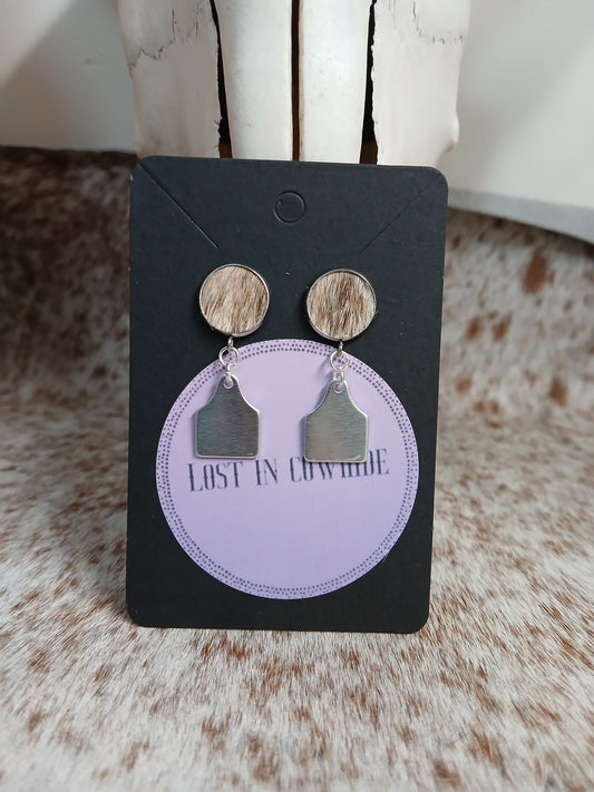 Stud dangle ear tag