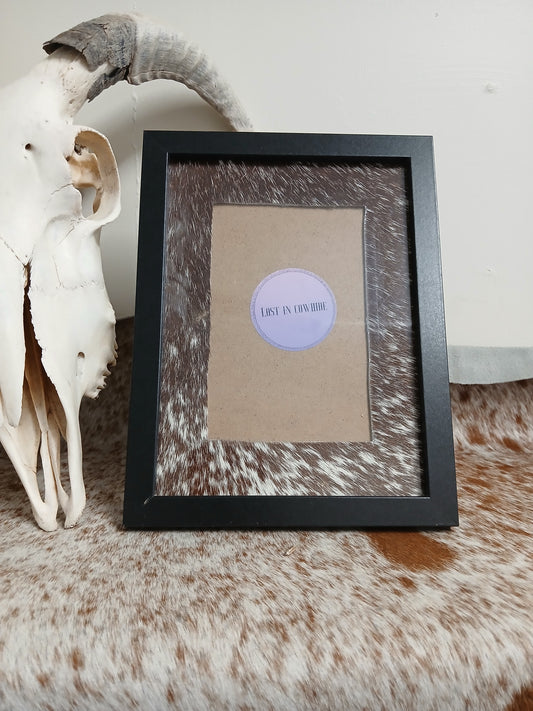 Cowhide frame photo size 4x6"