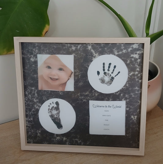 Cowhide Baby Memory Frame