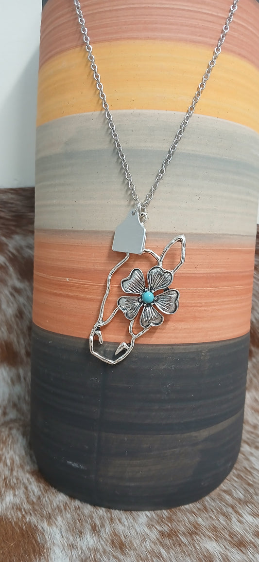 Horse head & ear tag necklace