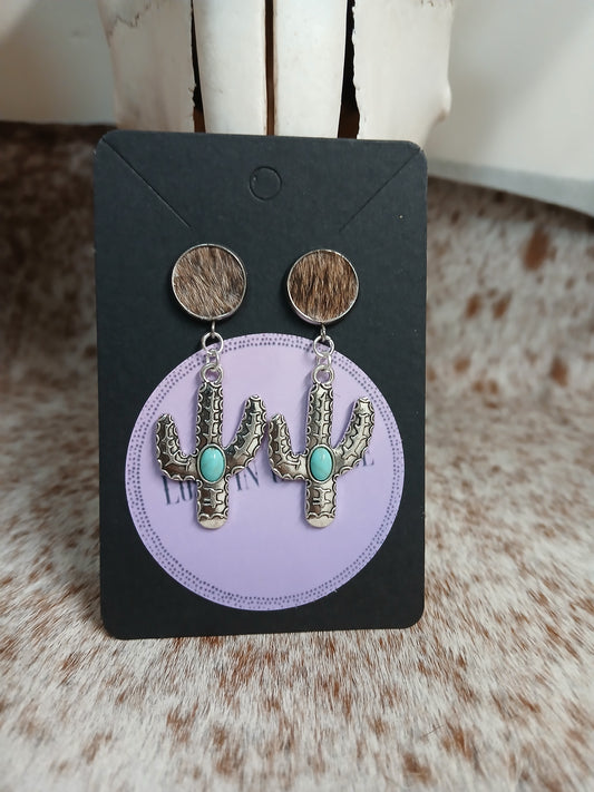Stud dangle earrings