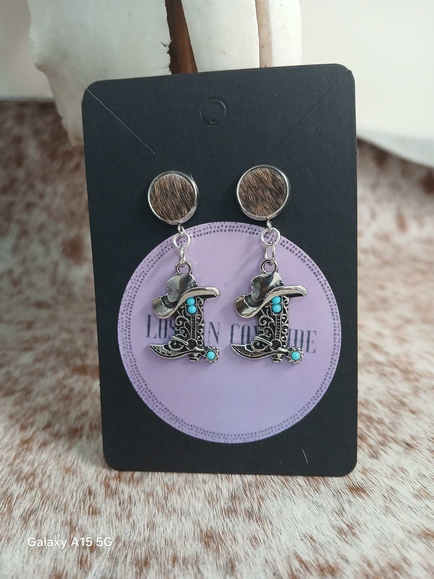 Stud dangle earrings