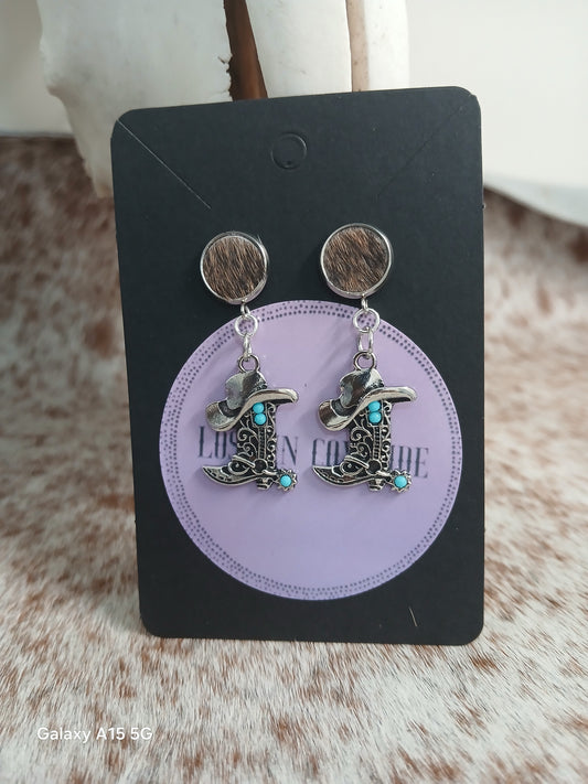 Stud dangle earrings
