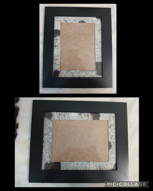Cowhide frame photo size 6 x 8"