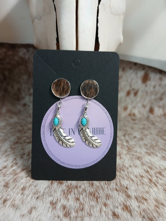 Stud dangle earrings