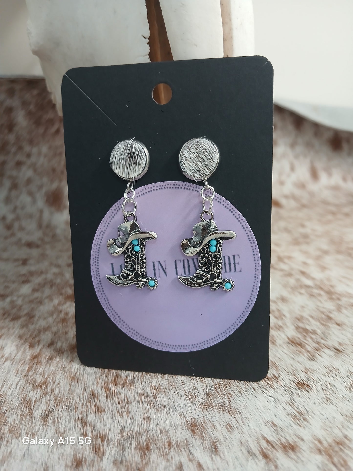 Stud dangle earrings
