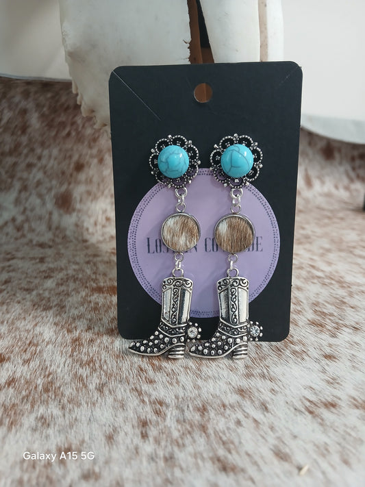 Stud dangle earrings