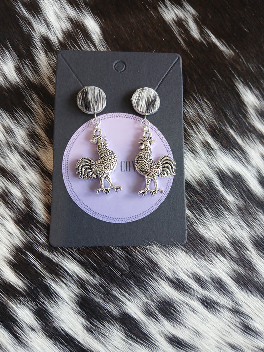 Stud dangle earrings