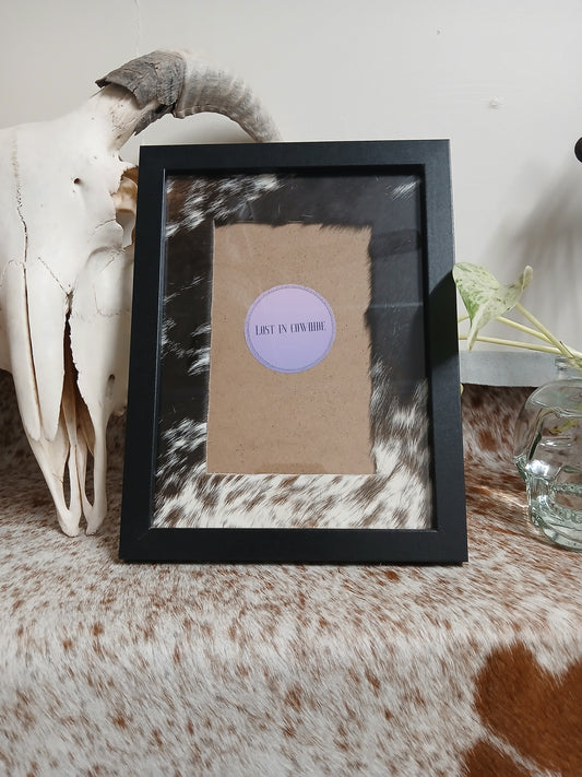 Cowhide frame photo size 4x6"