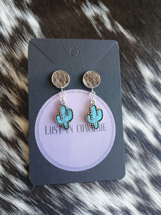 Stud dangle earrings