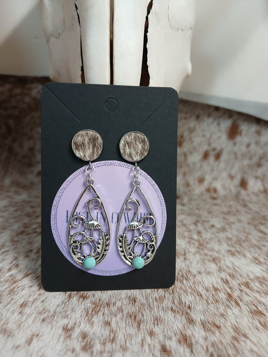 Stud dangle earrings