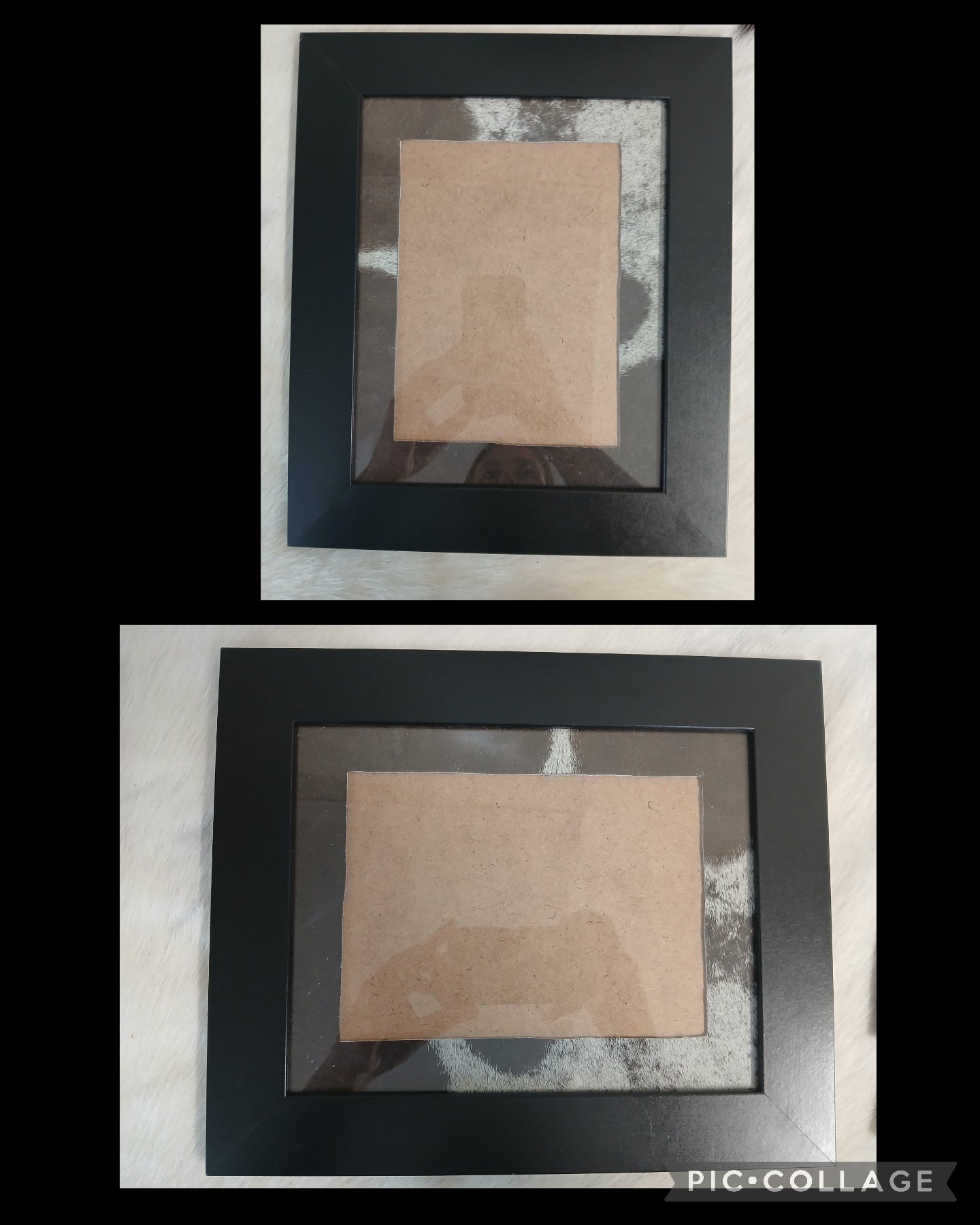 Cowhide frame photo size 6 x 8"