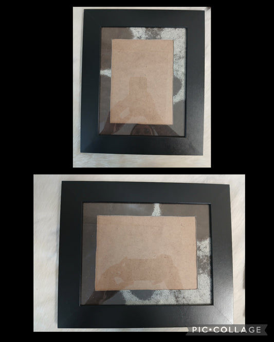 Cowhide frame photo size 6 x 8"