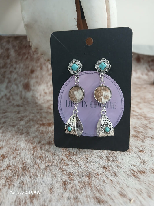 Stud dangle earrings