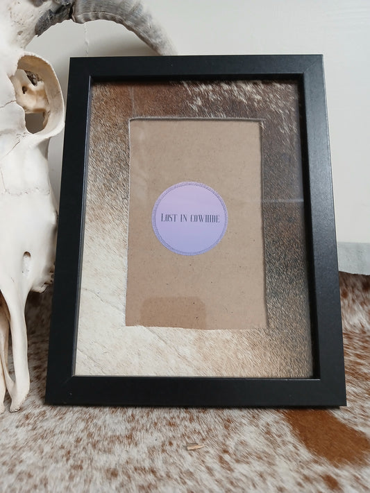 Cowhide frame photo size 4x6"