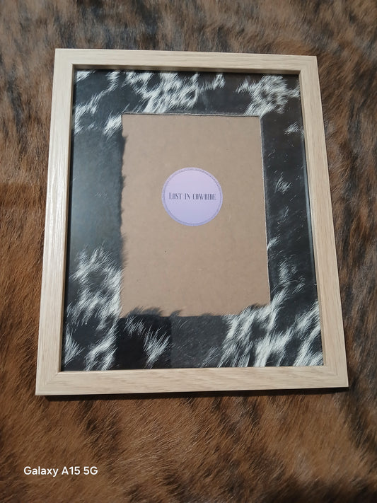Cowhide frame photo size 5x7"