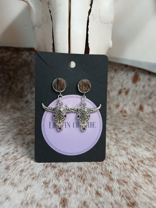Stud dangle earrings