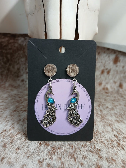 Stud dangle earrings