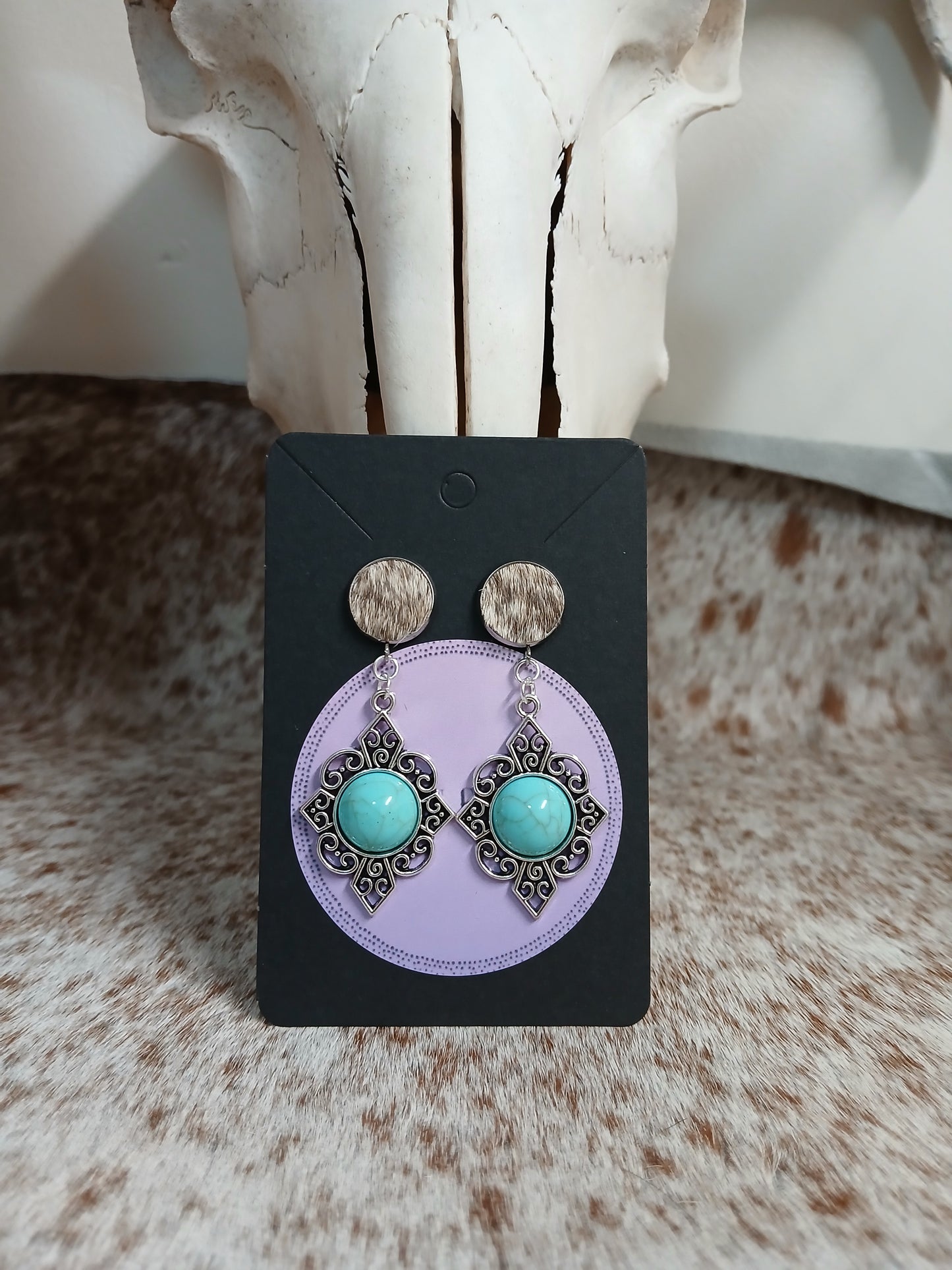 Stud dangle earrings