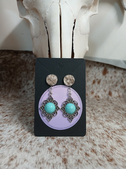Stud dangle earrings