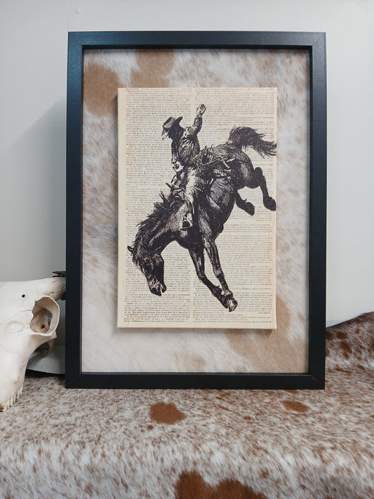 Cowhide frame with A4 sized 3D print (Set of 3)